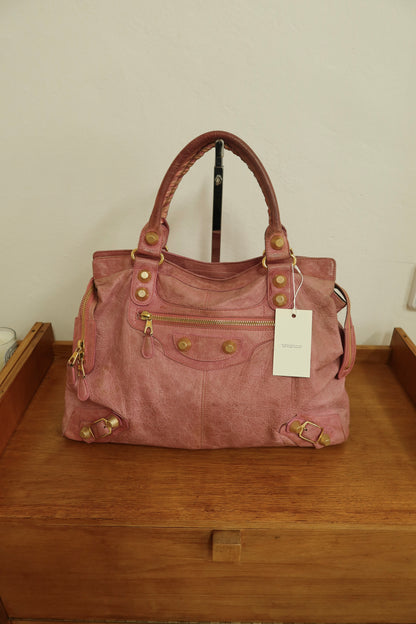 BALENCIAGA "CITY" BAG GIANT VELO PINK