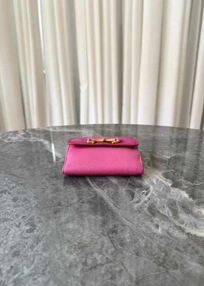 GUCCI BAMBOO LEATHER WALLET PINK