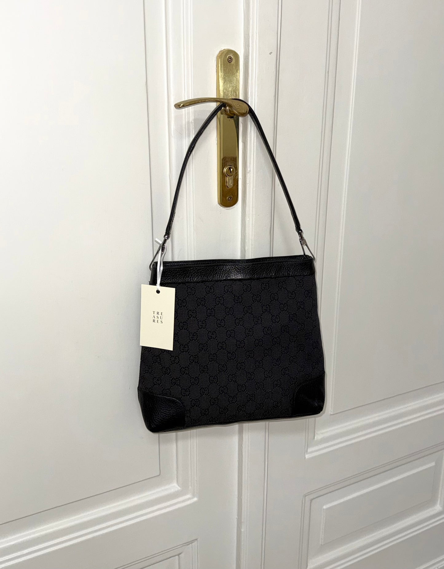 GUCCI GG MONOGRAM SHOULDER BAG BLACK