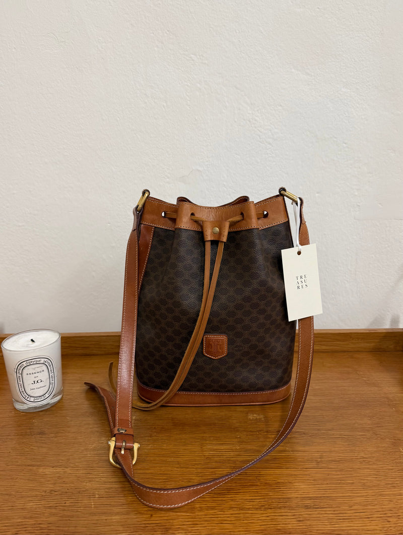 CELINE MACADAM BUCKET BAG