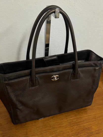 CHANEL EXECUTIVE TOTE IRIDESCENT BROWN SILVER HW