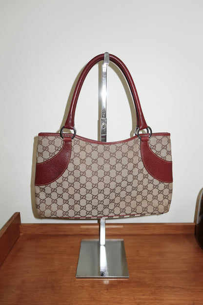 GUCCI GG SHOULDER TOTE BAG WINE
