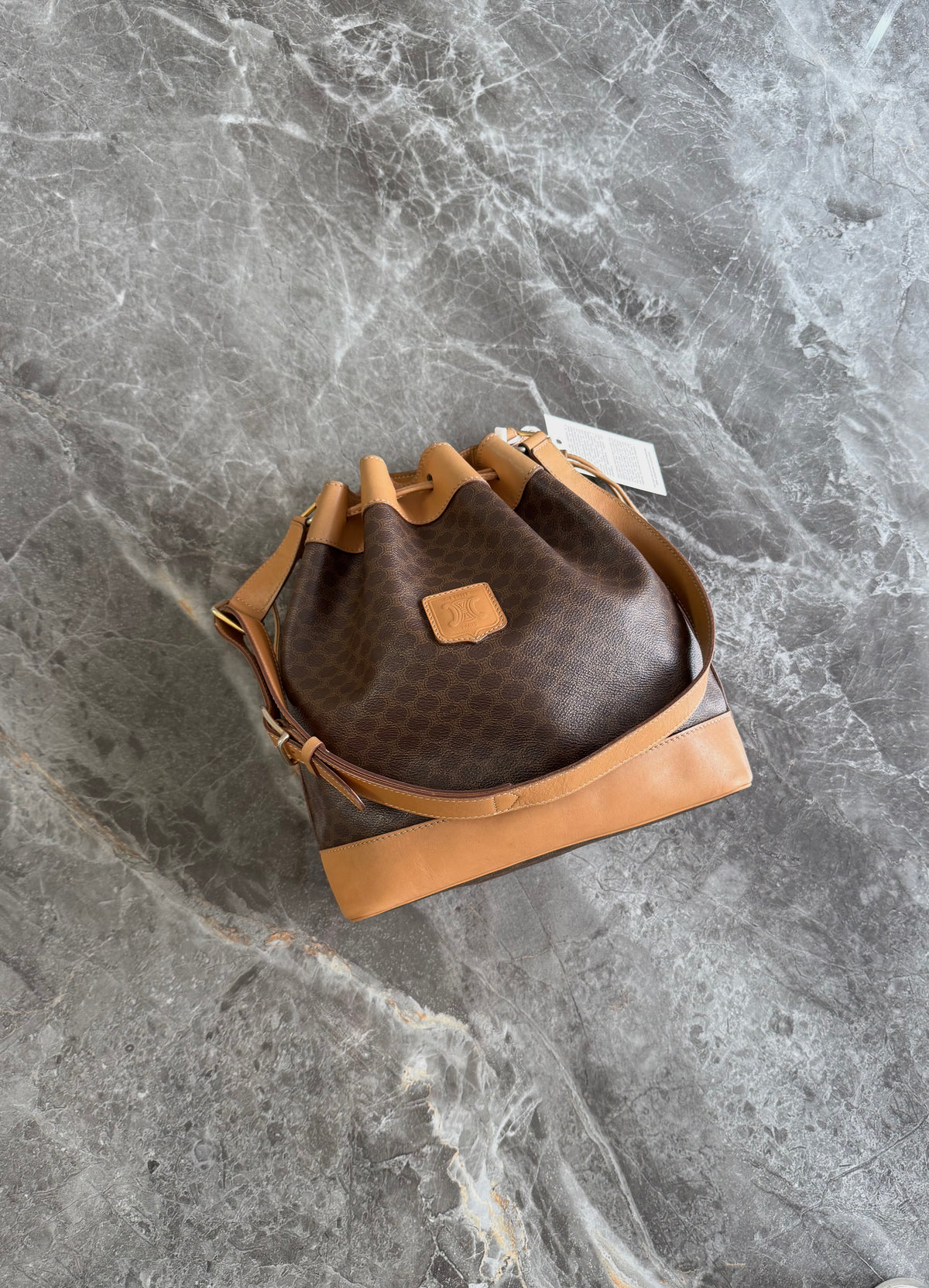 CELINE MACADAM BUCKET BAG & POUCH