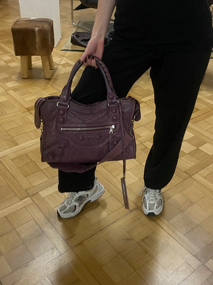 BALENCIAGA CITY BAG PURPLE LACE