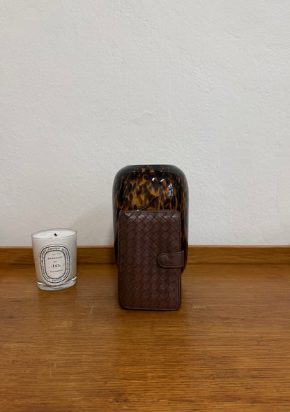 BOTTEGA VENETA INTRECCIATO WALLET BROWN