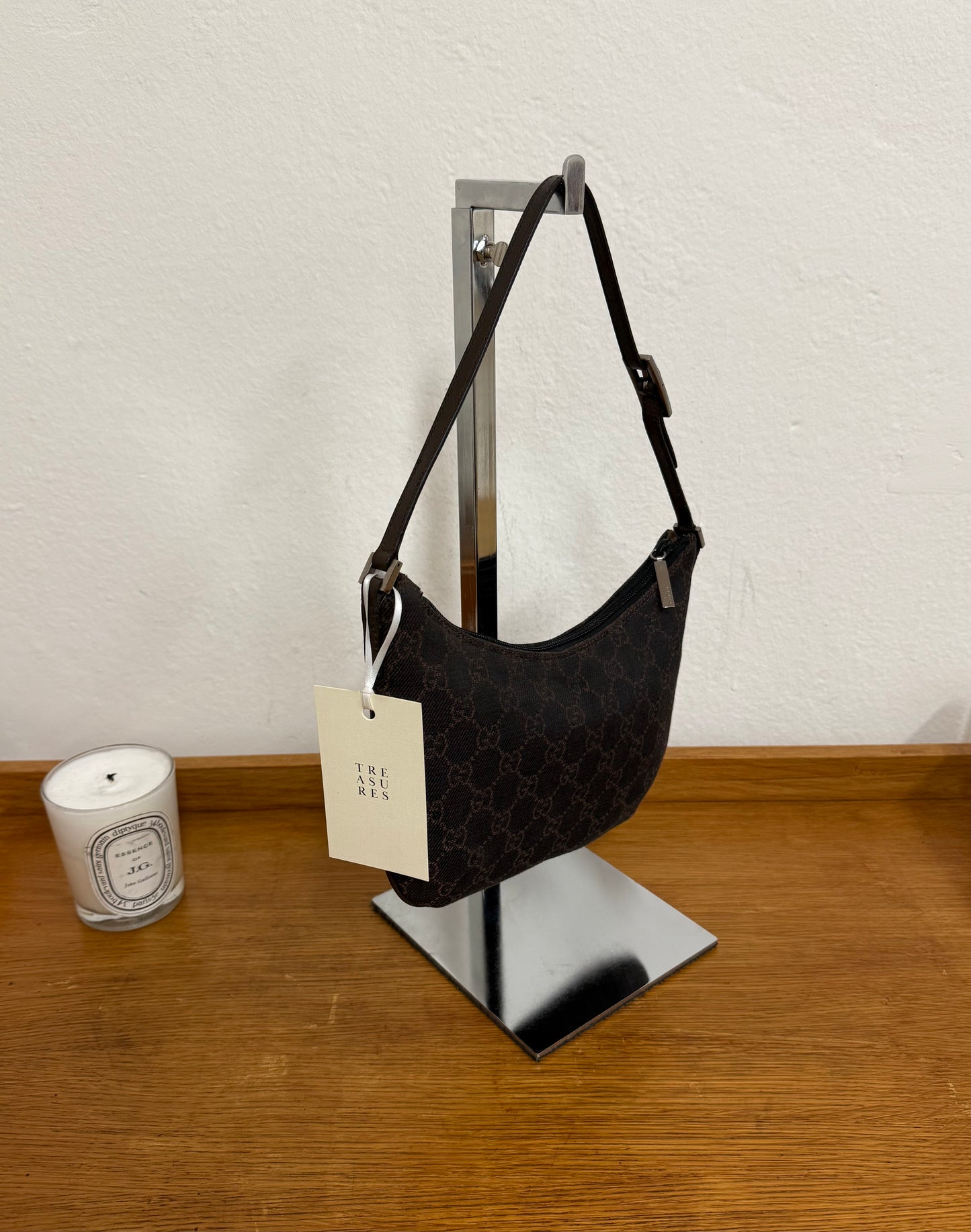 GUCCI GG MONOGRAM POCHETTE BAG BROWN TOM FORD ERA