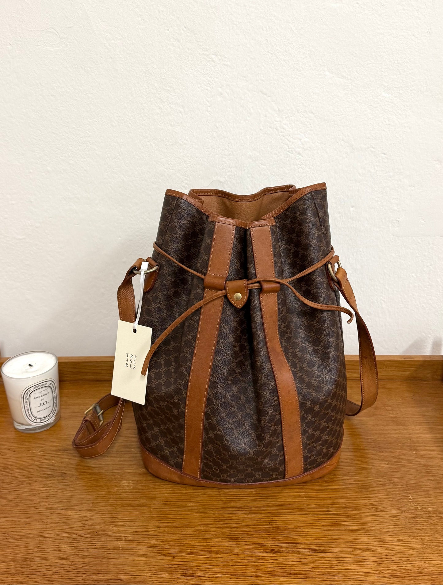 CELINE MACADAM BUCKET BAG