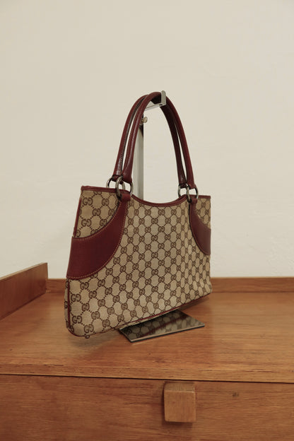 GUCCI GG SHOULDER TOTE BAG WINE