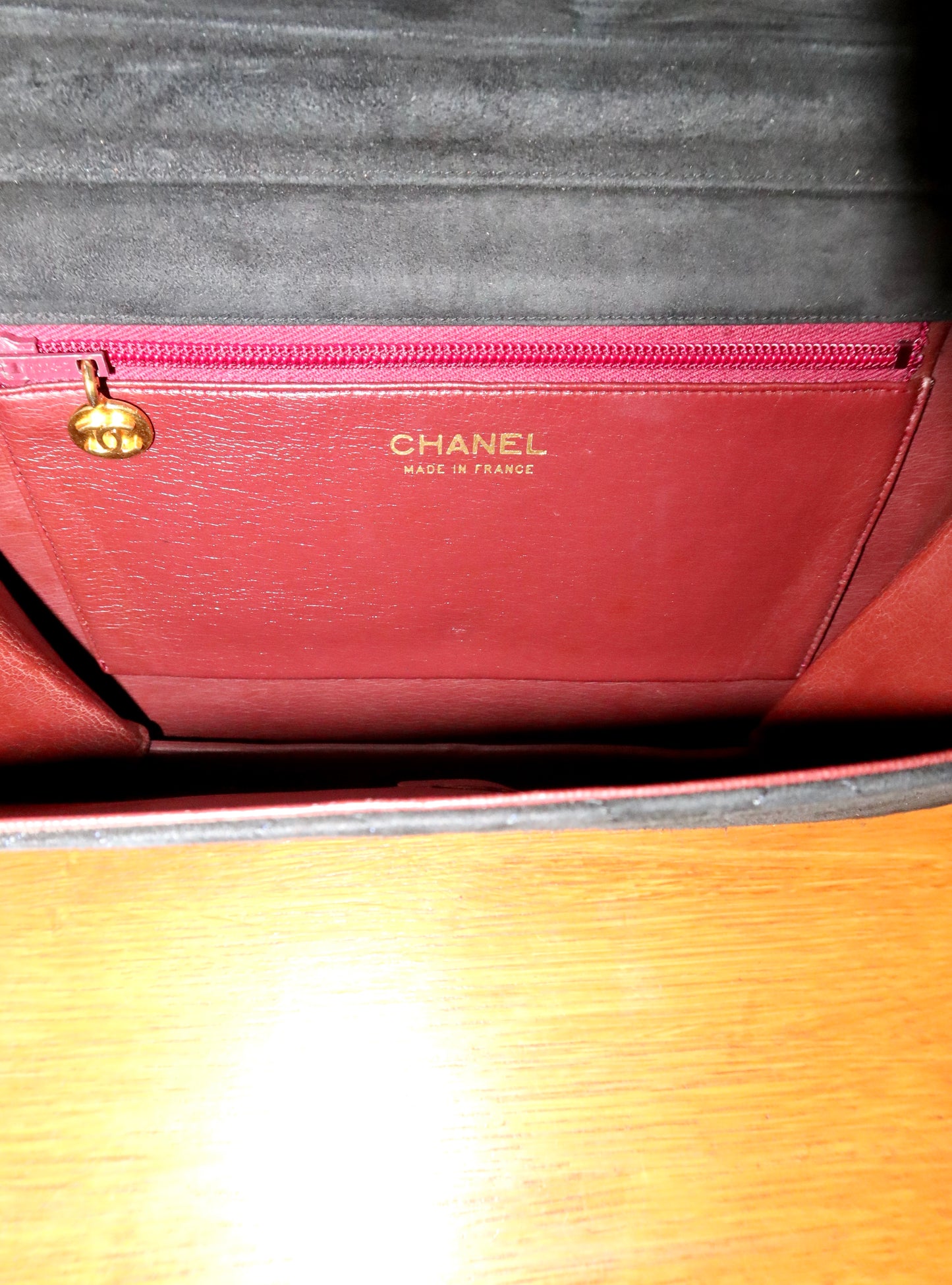 CHANEL SUEDE BLACK FLAP BAG