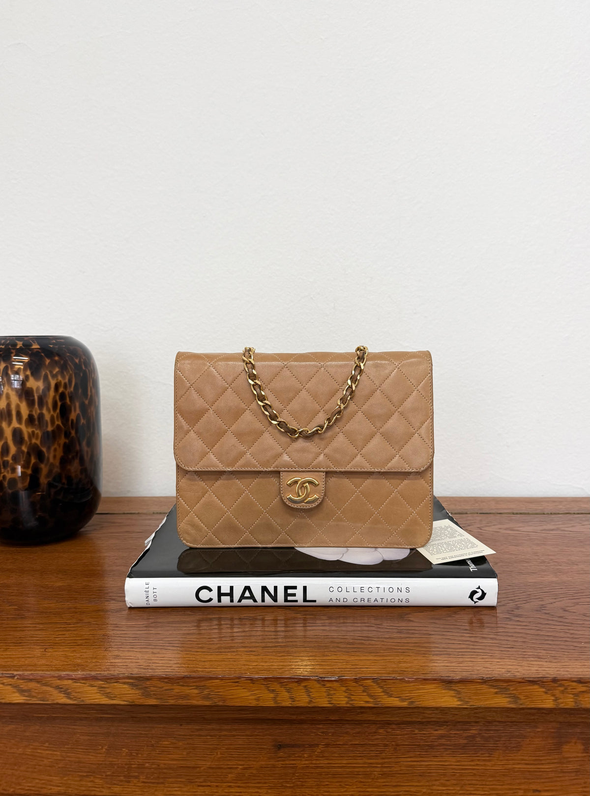 Chanel Classic Single Flap Bag  Camel Lambskin 24K Gold HW