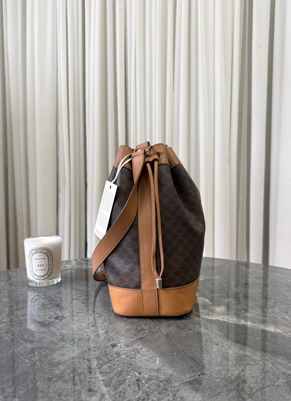 CELINE MACADAM BUCKET BAG