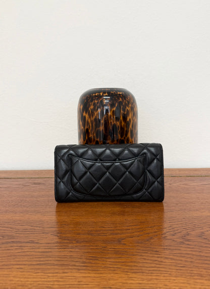 CHANEL LARGE CLASSIC WALLET LAMBSKIN GOLD HW