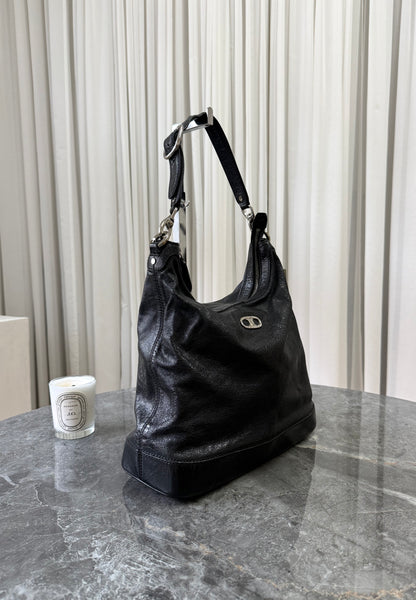 Celine Triomphe Hobo Bag Black