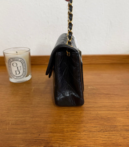 CHANEL CLASSIC SINGLE FLAP BAG TWIST LOCK 24K GOLD