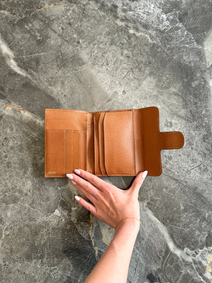 GUCCI HORSEBIT LEATHER WALLET BROWN