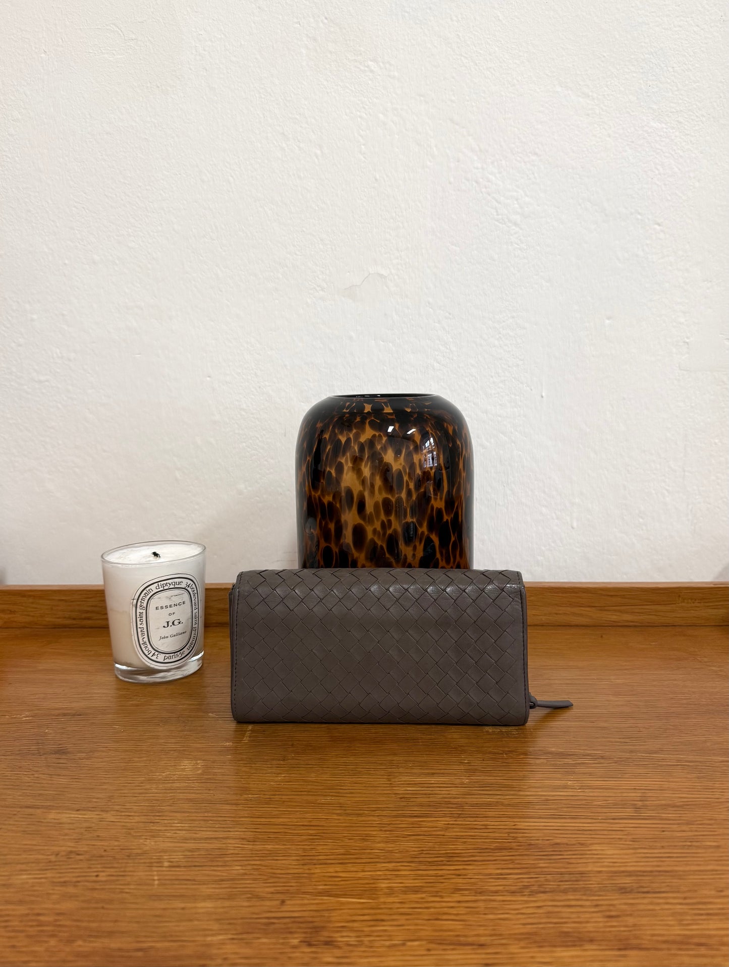 BOTTEGA VENETA INTRECCIATO WALLET GREY