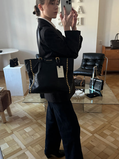 MIU MIU TOTE BAG GOLD HW STUDS