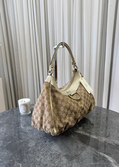GUCCI GG MONOGRAM ABBEY D RING SHOULDER BAG