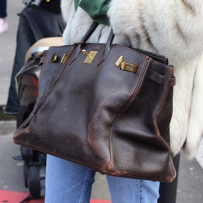 HERMES KELLY 28 BOX CALF BLACK 1965 U stamp