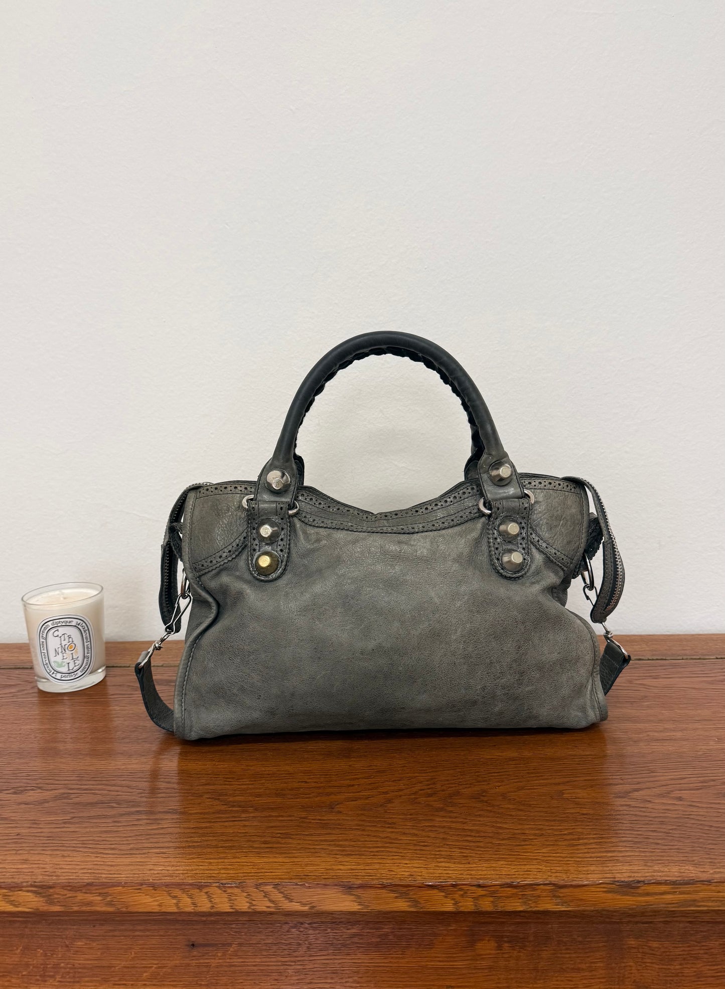 BALENCIAGA CITY BAG GREY-GREEN
