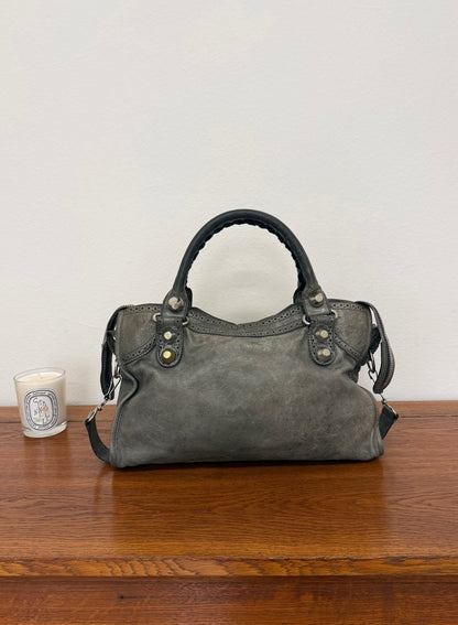 BALENCIAGA CITY BAG GREY-GREEN