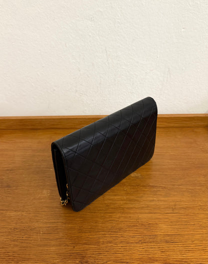 CHANEL FULL FLAP LAMBSKIN BLACK