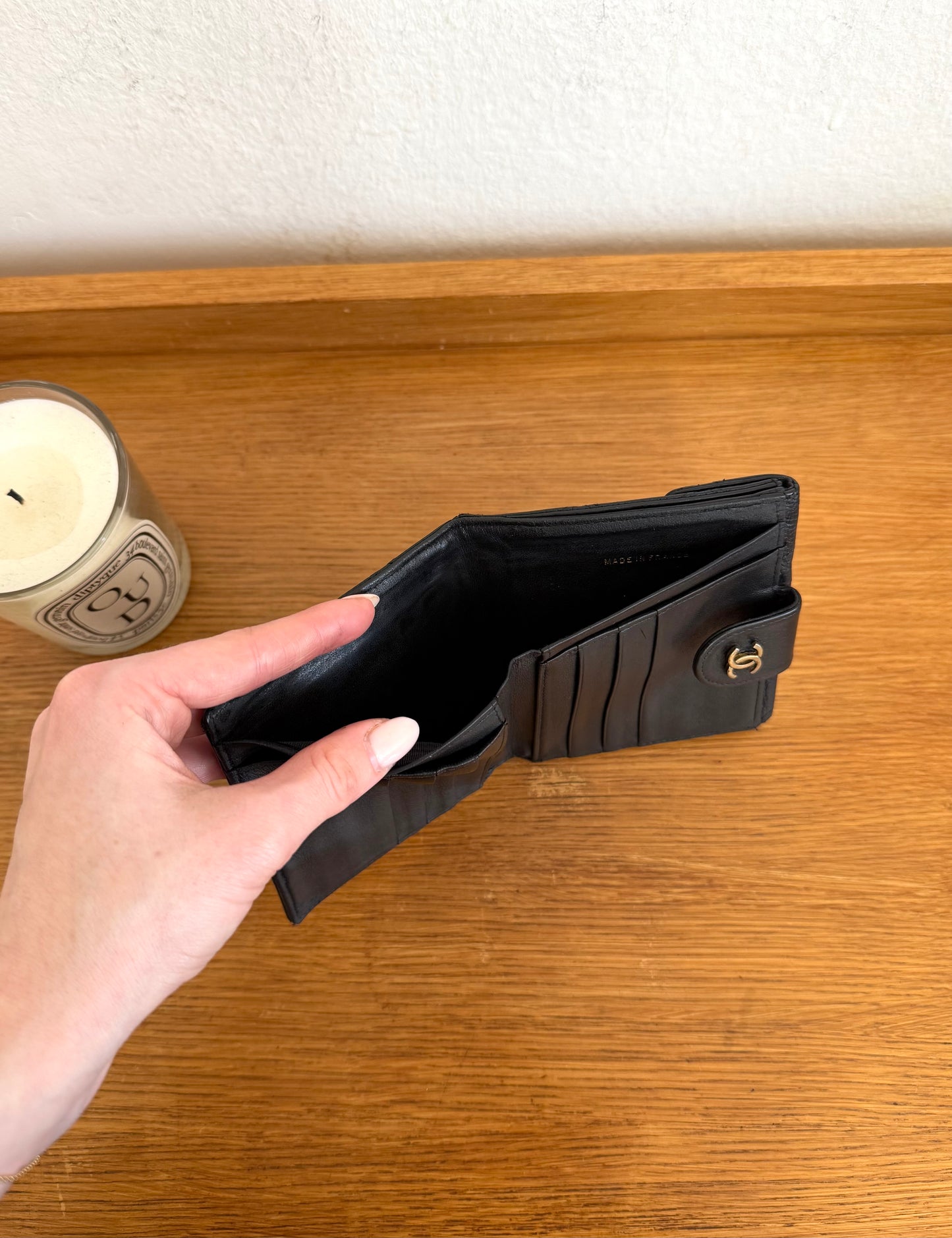 CHANEL CAVIAR DOUBLE SIDED WALLET