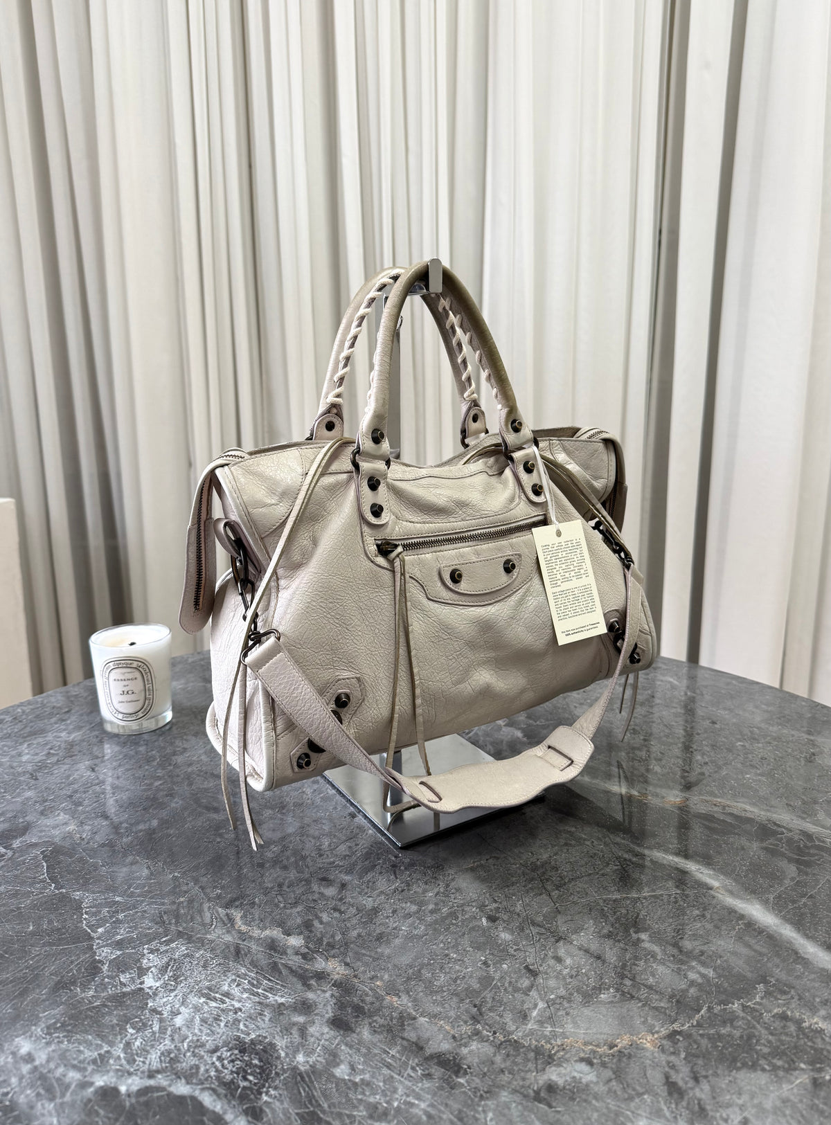 Balenciaga City Bag Cream Brass HW