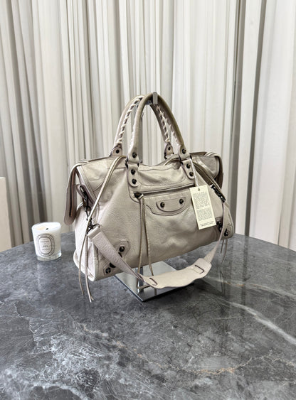 Balenciaga City Bag Cream Brass HW