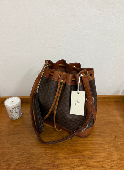 CELINE MACADAM BUCKET BAG & POUCH