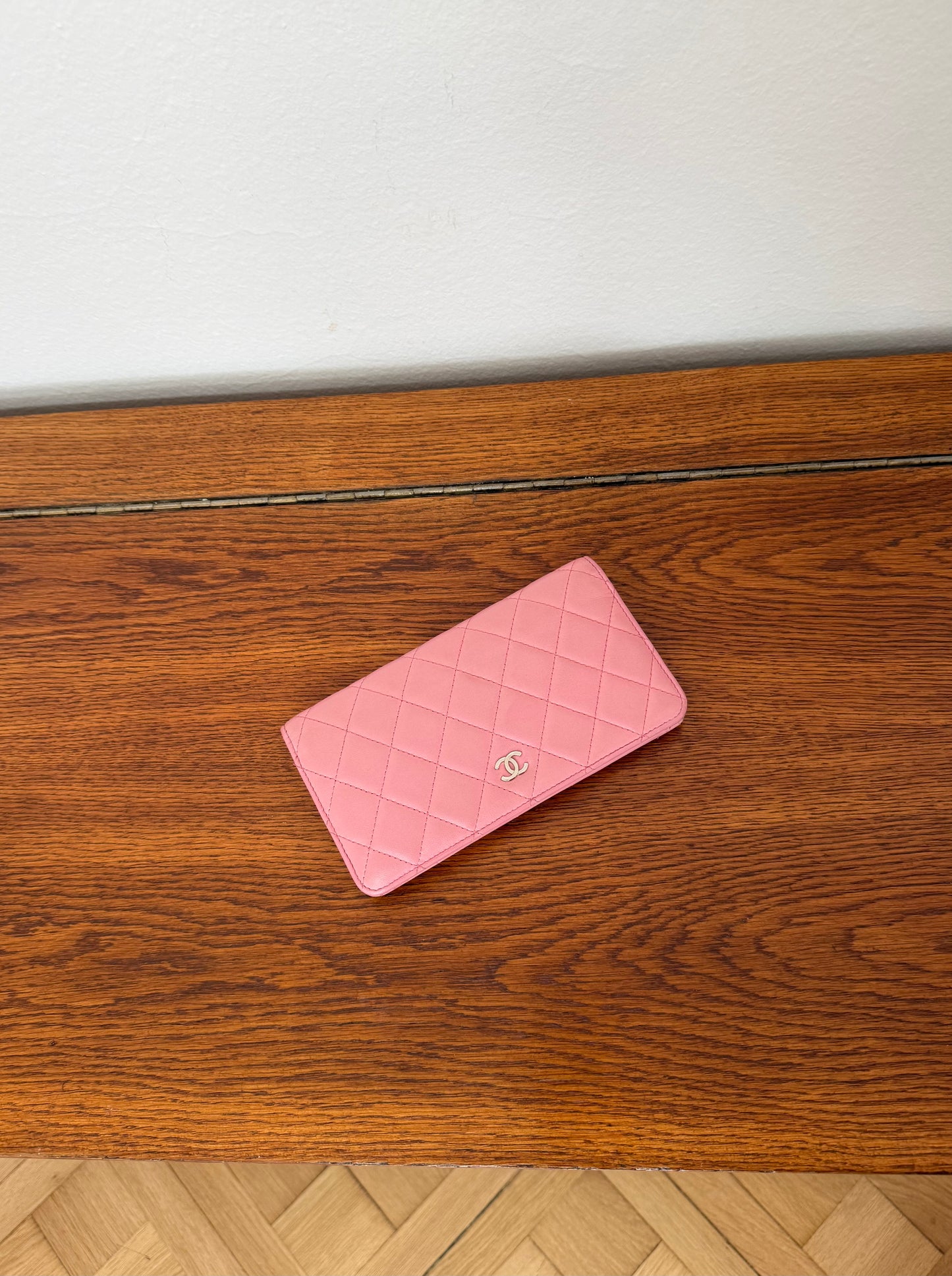 SERIES 14 CHANEL CLASSIC LONG WALLET PINK LAMBSKIN