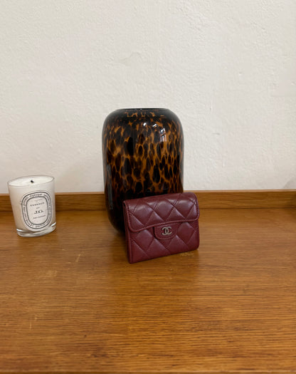 CHANEL MATELASSE QUILTED WALLET BURGUNDY