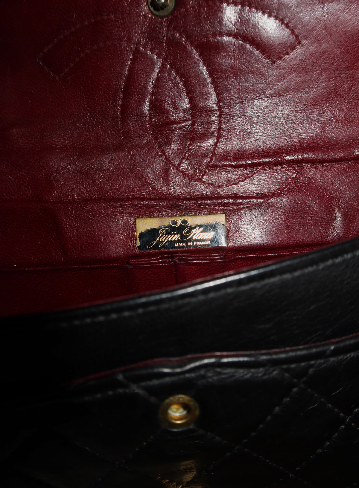 Chanel Plaza Double Flap in black lambskin with gold hardware and double chain, photo 16