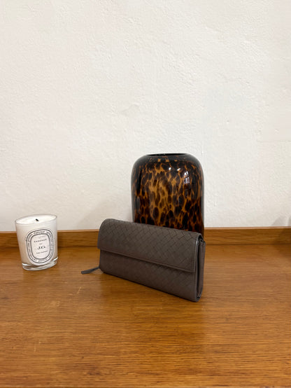 BOTTEGA VENETA INTRECCIATO WALLET GREY