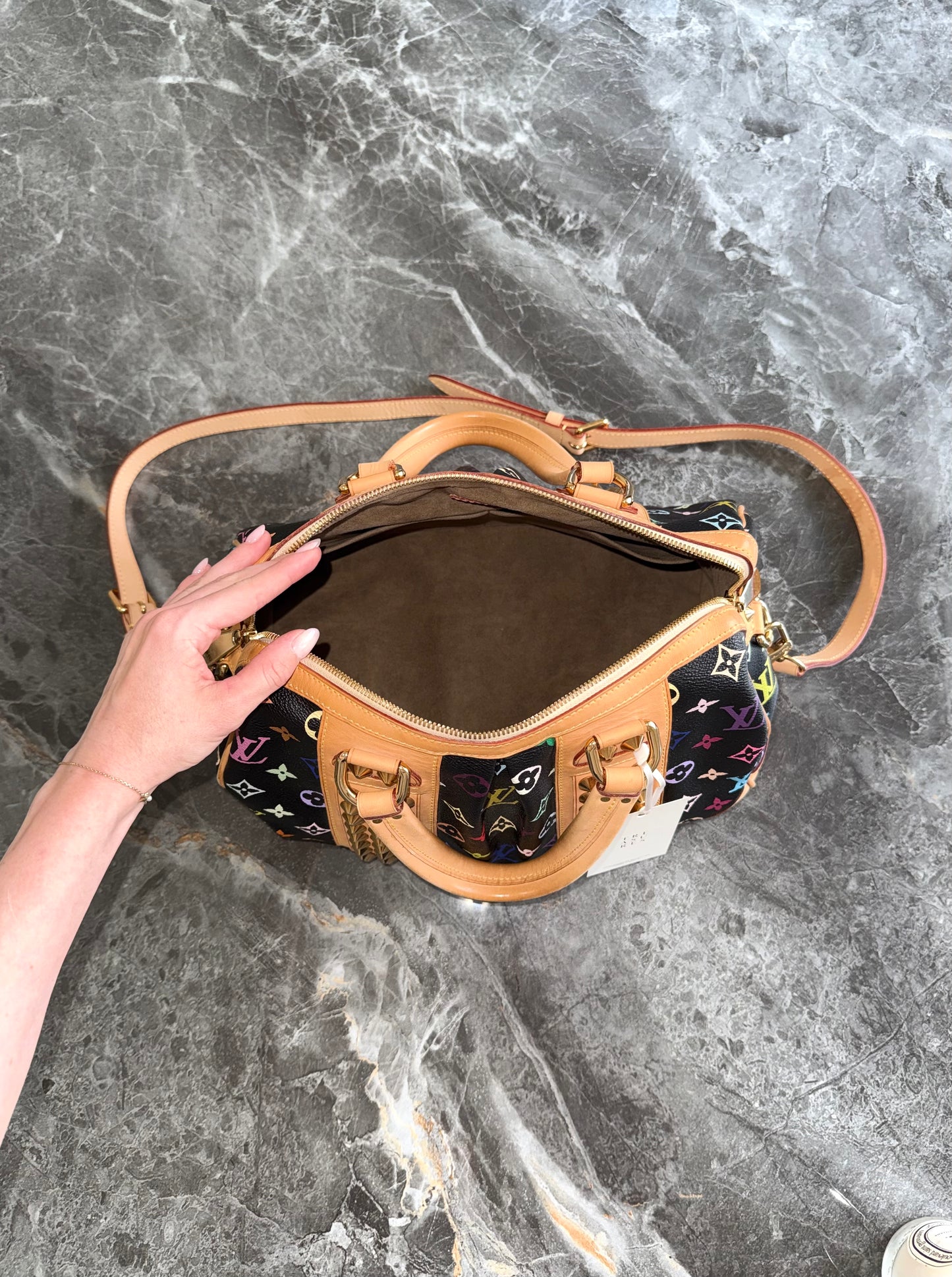 LV X TAKASHI MURAKAMI MONOGRAM MULTICOLOR COURTNEY MM NOIR