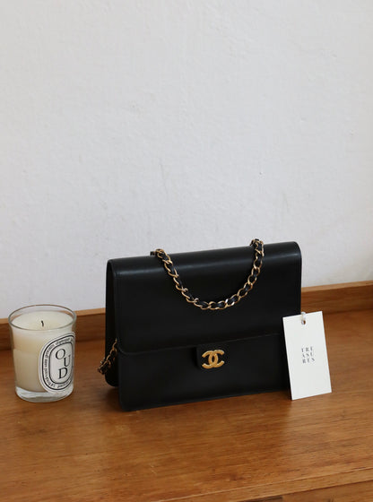 CHANEL BOX CALF FLAP BAG