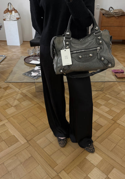 BALENCIAGA CITY BAG GREY-GREEN