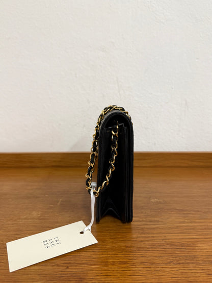 CHANEL FULL FLAP LAMBSKIN BLACK