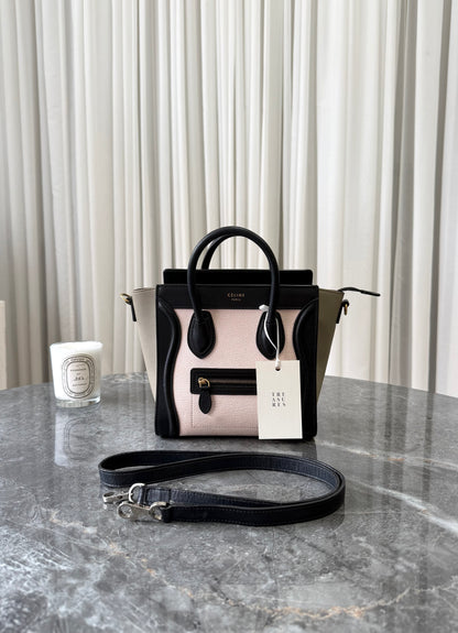 Celine Nano Luggage Leather Crossbody Bag