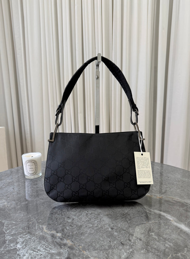 Gucci GG Canvas Shoulder Bag Black