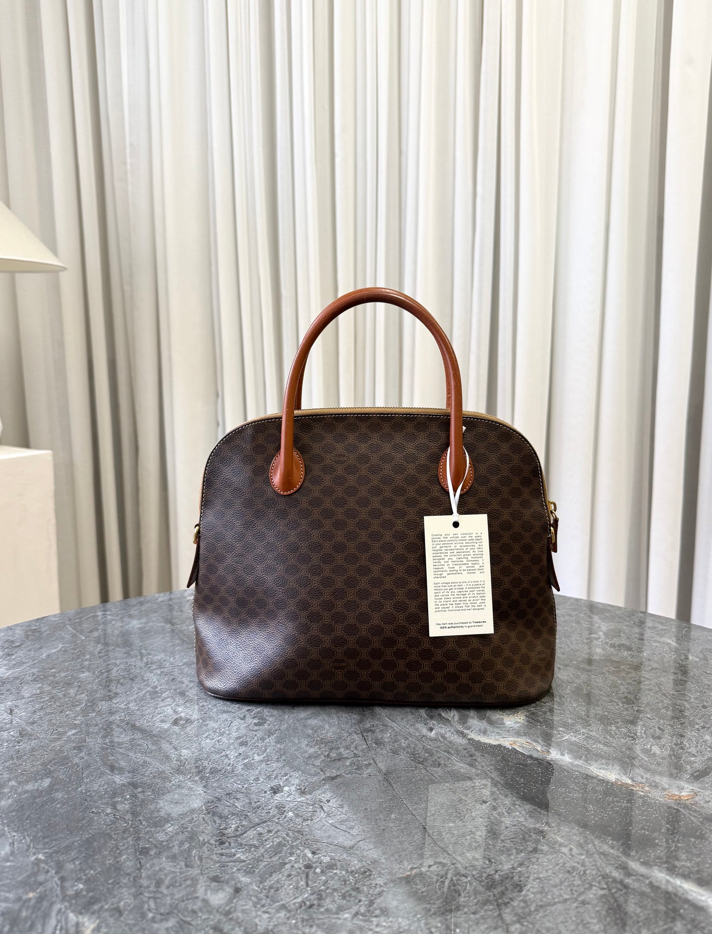 CELINE MACADAM TOP HANDLE BAG