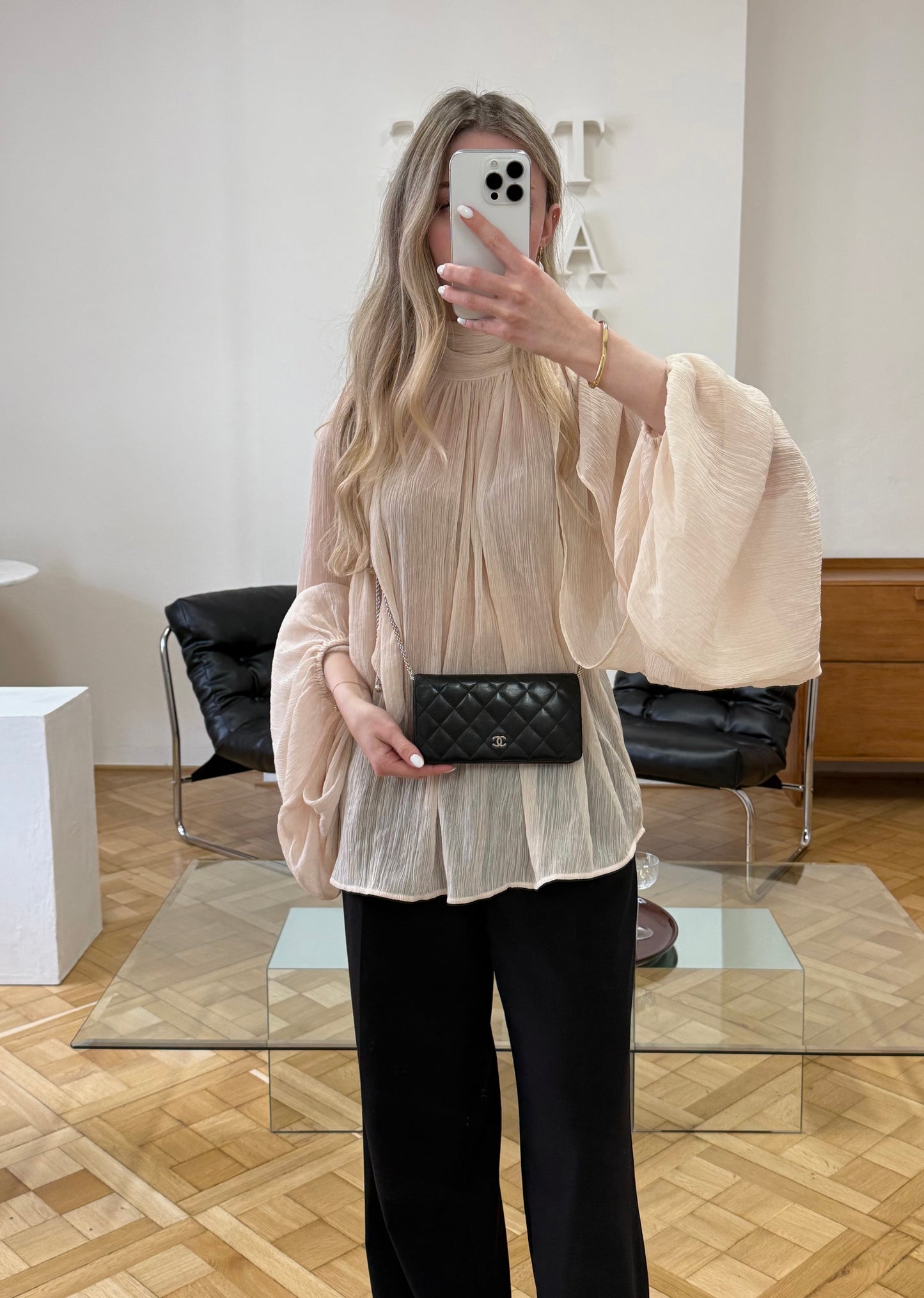 SERIES 14 CHANEL CLASSIC LONG WALLET LAMBSKIN BLACK