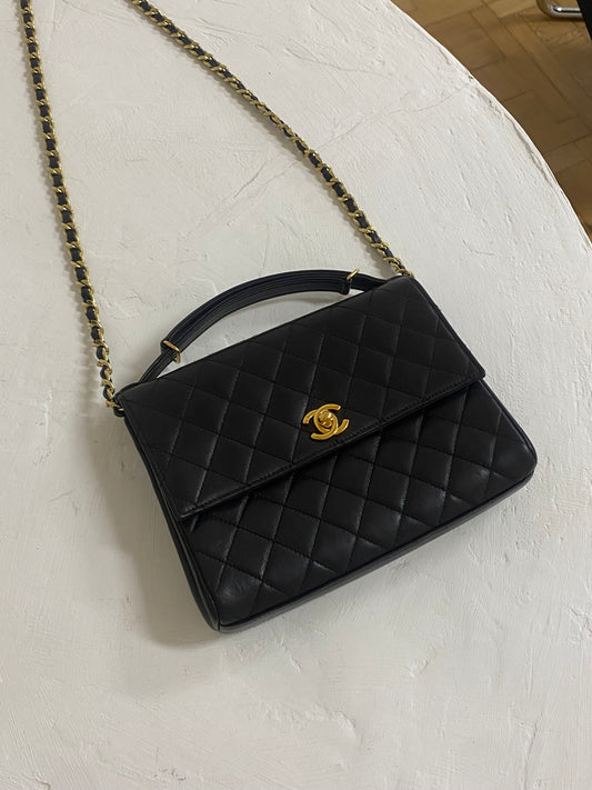 CHANEL TOP HANDLE FLAP TWIST LOCK