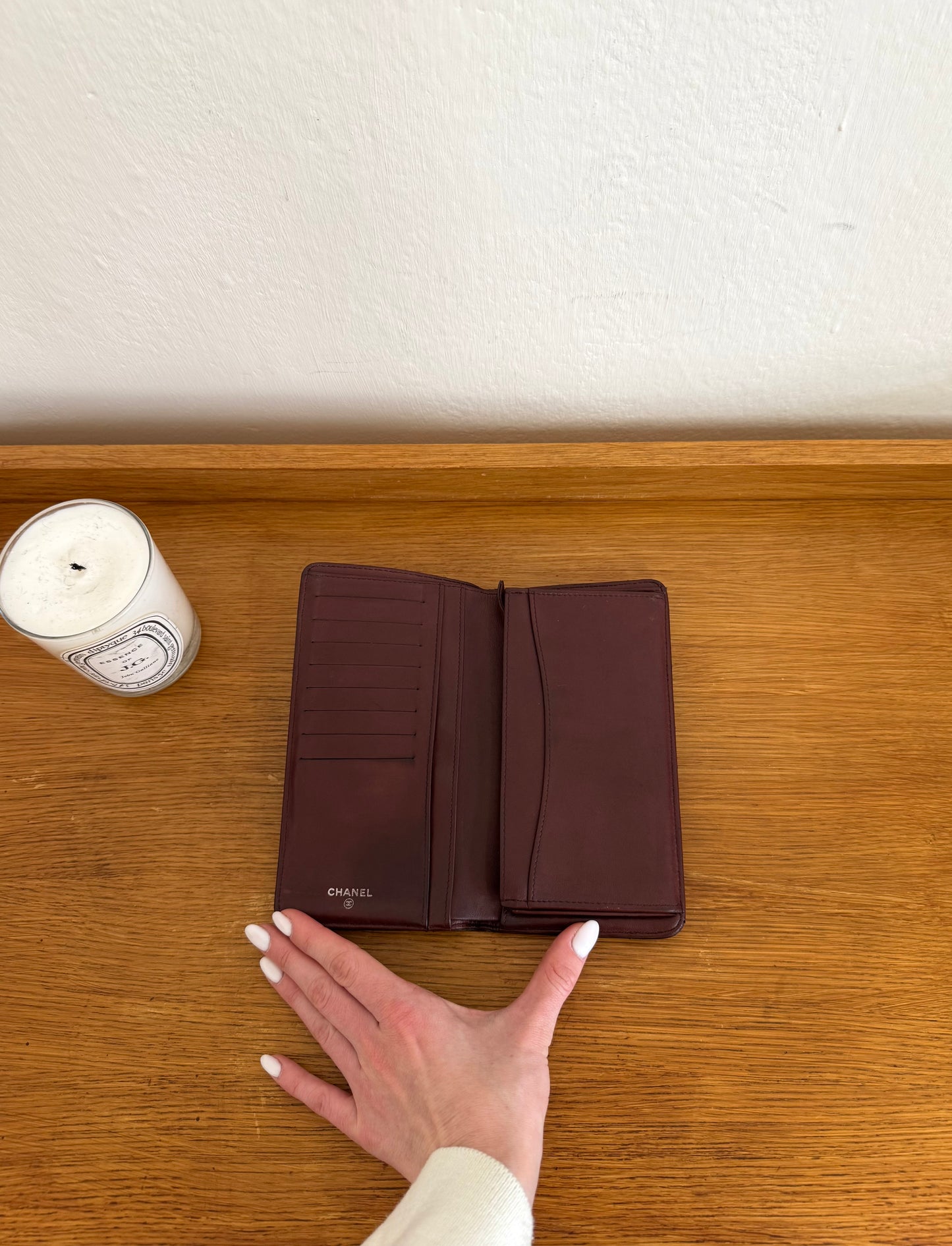 SERIES 10 CHANEL CLASSIC LONG WALLET LAMBSKIN BLACK