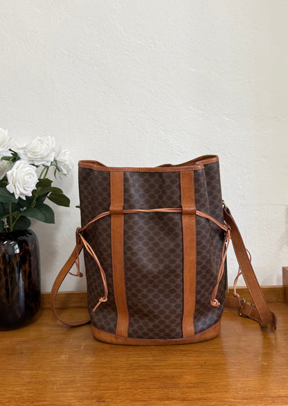 CELINE MACADAM BUCKET BAG