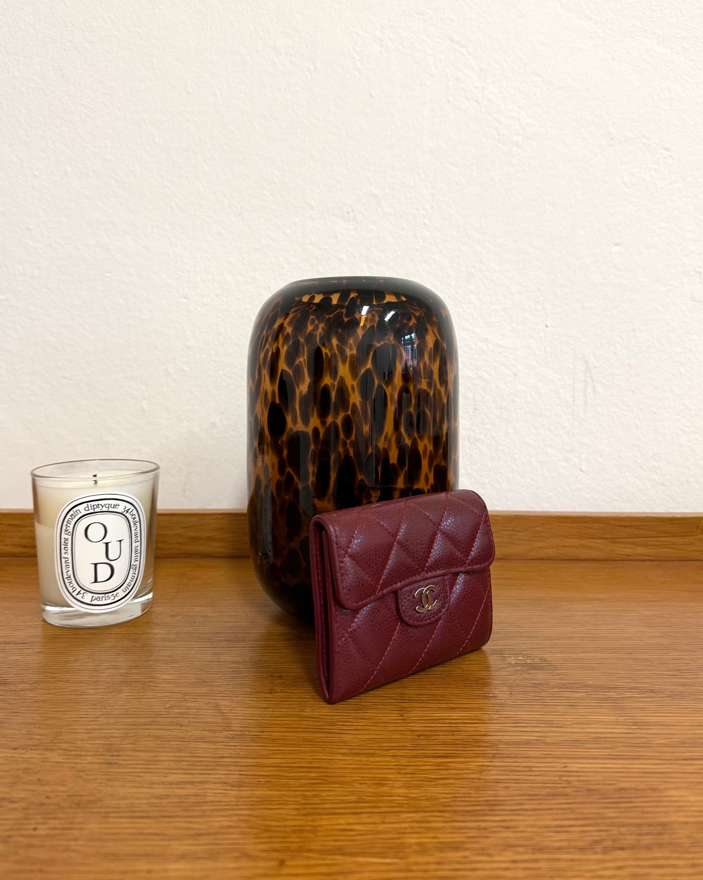 CHANEL CAVIAR MINI WALLET BURGUNDY