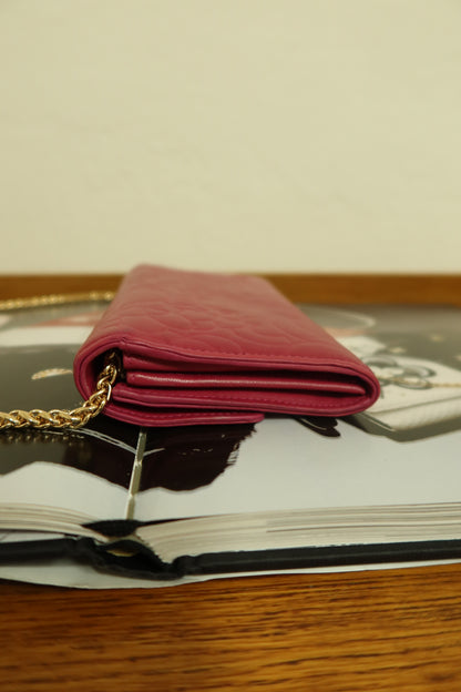 CHANEL WALLET PINK CAMELLIA GOLD