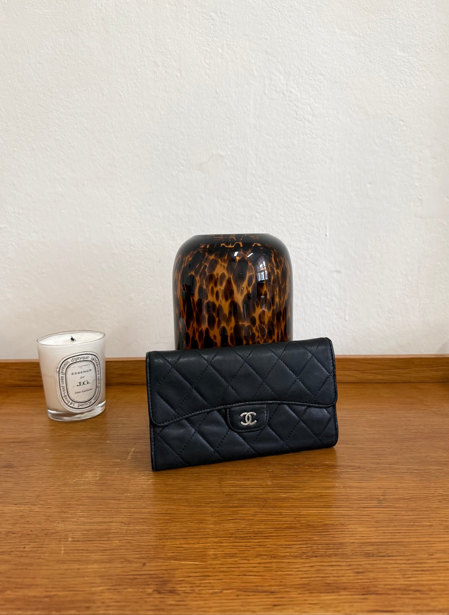 SERIES 12 CHANEL LONG WALLET LAMBSKIN BLACK