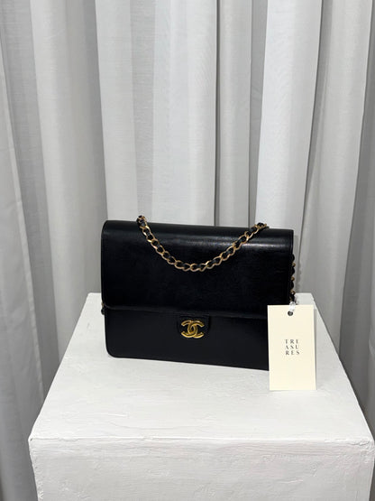 CHANEL BOX CALF FLAP BAG