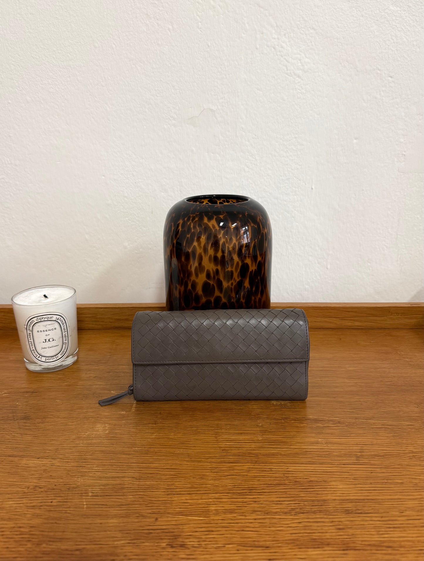 BOTTEGA VENETA INTRECCIATO WALLET GREY